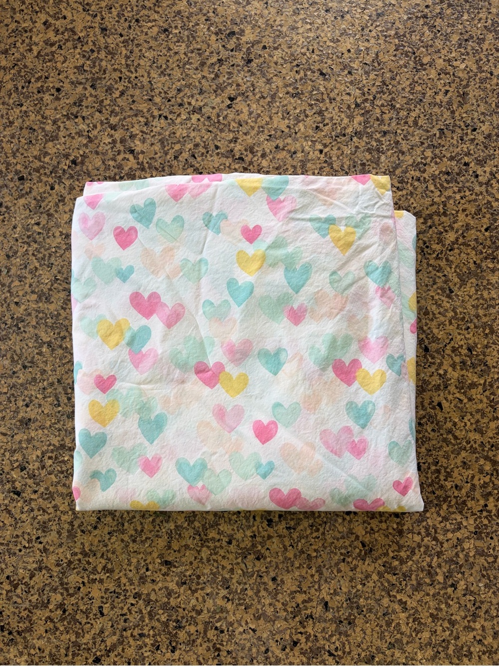 Pottery Barn Kids Heart Organic Cotton Full Flat Sheet